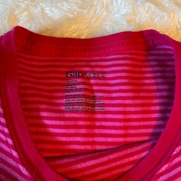 3/ $25 Gap Red-striped Shirt Girls Size 8 - Picture 3 of 5